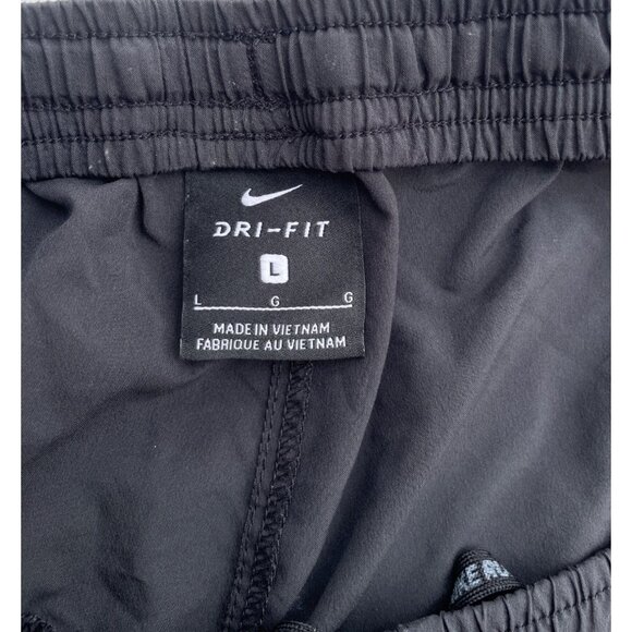 Nike Dri-Fit Women’s Large L LG  Athletic Unlined Shorts drawstring Black - Picture 3 of 11